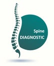 Human spine backbone logo template