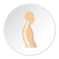 Human spine icon circle Royalty Free Stock Photo