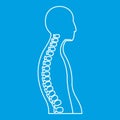 Human spine icon, outline style Royalty Free Stock Photo