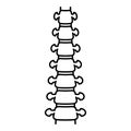 Human spine icon, outline style Royalty Free Stock Photo