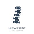 human spine icon in trendy design style. human spine icon isolated on white background. human spine vector icon simple and modern