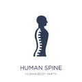 Human Spine icon. Trendy flat vector Human Spine icon on white b Royalty Free Stock Photo