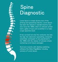 Human spine. Template with backbone