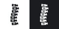 Human spine thin line vector icon set Royalty Free Stock Photo
