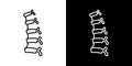 Human spine thin line vector icon set Royalty Free Stock Photo