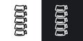 Human spine thin line vector icon set Royalty Free Stock Photo
