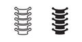 Human spine thin line vector icon set Royalty Free Stock Photo
