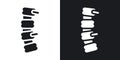 Human spine thin line vector icon set Royalty Free Stock Photo