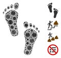 Human Steps Collage of CoronaVirus Icons