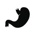 Human stomach black icon