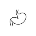 Human stomach line icon Royalty Free Stock Photo