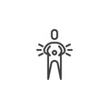 Human stomach pain line icon Royalty Free Stock Photo
