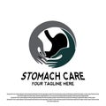 Human stomach vector logo design Royalty Free Stock Photo