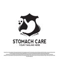 Human stomach vector logo design Royalty Free Stock Photo