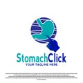 Human stomach vector logo design Royalty Free Stock Photo