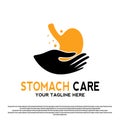 Human stomach vector logo design Royalty Free Stock Photo