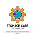 Human stomach vector logo design Royalty Free Stock Photo