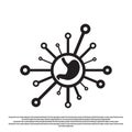 Human stomach vector logo design Royalty Free Stock Photo