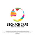 Human stomach vector logo design Royalty Free Stock Photo