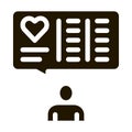 human talking about healthy life icon Vector Glyph Illustration Royalty Free Stock Photo