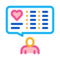 Human talking about healthy life icon vector outline illustration Royalty Free Stock Photo