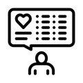 Human talking about healthy life icon vector outline illustration Royalty Free Stock Photo