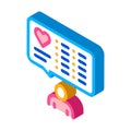 Human talking about healthy life isometric icon vector illustration Royalty Free Stock Photo