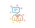 Human talking line icon. Conversation sign. Vector