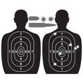 Human target and bullet holes Royalty Free Stock Photo