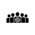Human target icon , vector,  vector line illustration Royalty Free Stock Photo