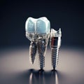 Human teeth or dentures,Tooth human implant, Dental concept, AI generated Royalty Free Stock Photo