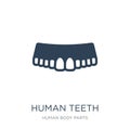 human teeth icon in trendy design style. human teeth icon isolated on white background. human teeth vector icon simple and modern Royalty Free Stock Photo
