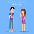 Human Temperament Concept Vector in Flat Design