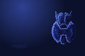 Human thyroid gland low poly concept vector illustration. Royalty Free Stock Photo