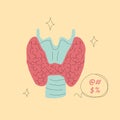 Human Thyroid Vector Illustration Royalty Free Stock Photo
