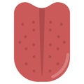 Human tongue organ icon, vector illustration