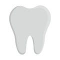 Human tooth cartoon icon isolated on white background. Teeth protection, oral care, dental health concept. Vector illustration for Royalty Free Stock Photo