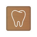 Human Tooth Icon. An Internal Organ Vector. Human Anatomy Illustration. Sign Symbol For Medical Presentation On Wooden Royalty Free Stock Photo