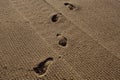 Human traces on sand