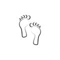 Human tracks icon. Element of animal track for mobile concept and web apps. Hand drawn Human tracks icon can be used for web and
