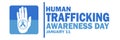Human Trafficking Awareness Day Vector illustration Royalty Free Stock Photo