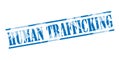 Human trafficking blue stamp Royalty Free Stock Photo