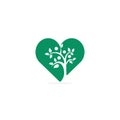 Human Tree and heart logo design Royalty Free Stock Photo