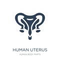 human uterus icon in trendy design style. human uterus icon isolated on white background. human uterus vector icon simple and Royalty Free Stock Photo