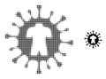 Human Virus Halftone Dot Icon
