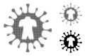Human Virus Halftone Dotted Icon Royalty Free Stock Photo
