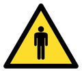 Human Warning Flat Icon Symbol