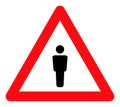 Human Warning - Raster Icon Illustration