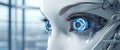 Human woman skin futuristic closeup beauty technology health robotic close attractive eye close-up medical face