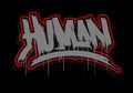 HUMAN word graffiti style design Royalty Free Stock Photo